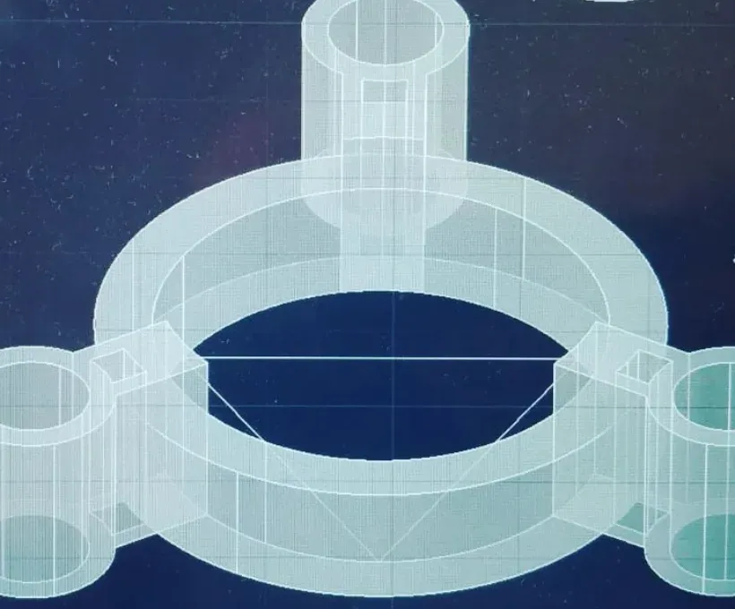 Plano 3D de una pieza a medida