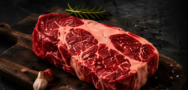 Corte de carne vacuna sobre tabla de madera, categoría de la tienda Carnezan